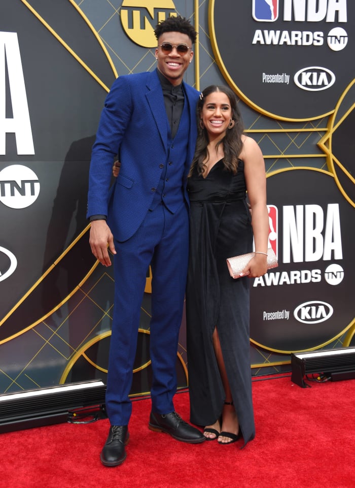 Giannis Antetokounmpo and Mariah Riddlesprigger