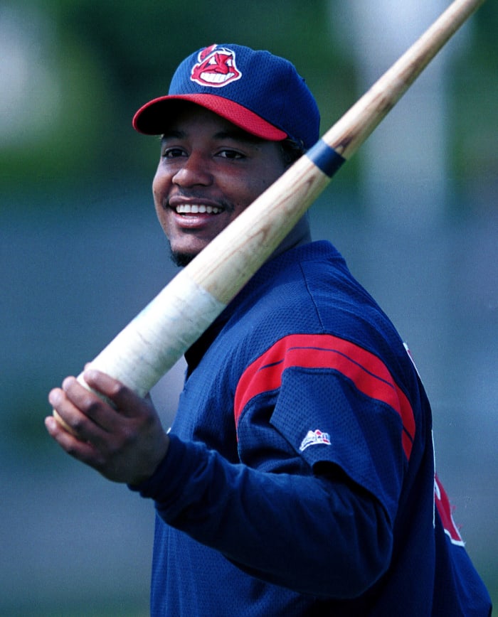 CLEVELAND, OH - AUGUST 19: Manny Ramirez stands along side of his