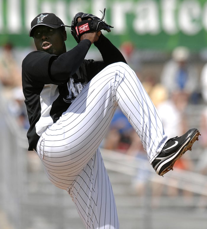 Florida marlins pitcher dontrelle willis hi-res stock photography