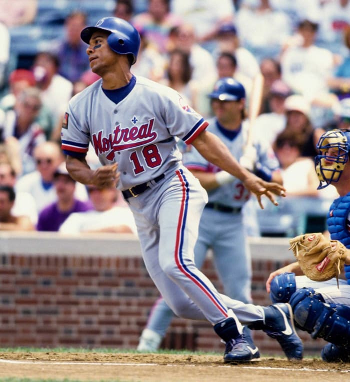 Moises Alou of the Montreal Expos at Dodger Stadium in Los Angeles