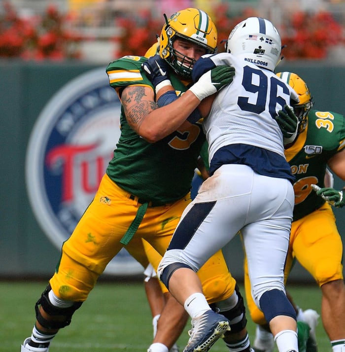 New York Jets (via Seahawks): Dillon Radunz, OT, North Dakota State