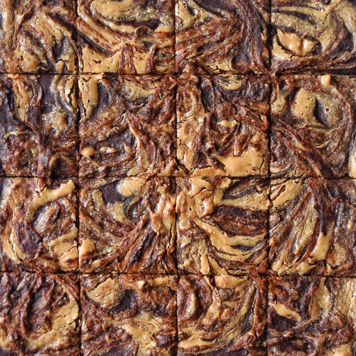 Peanut butter brownies