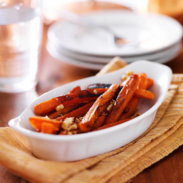 Apple-brown sugar glazed carrots