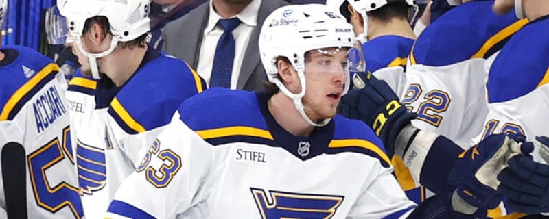 Jake Neighbours tallies twice as Blues top Blackhawks