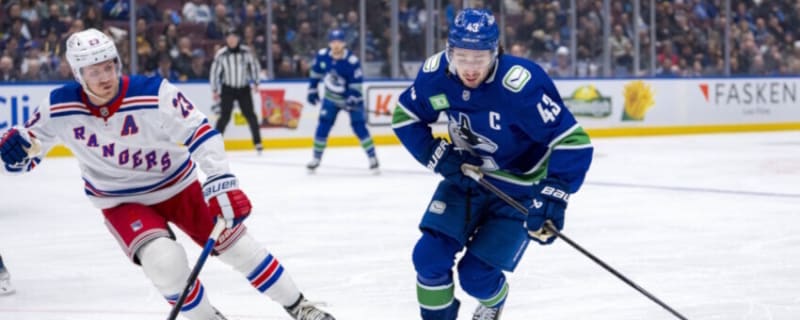 Canucks defenseman Quinn Hughes on ice for full-team skate