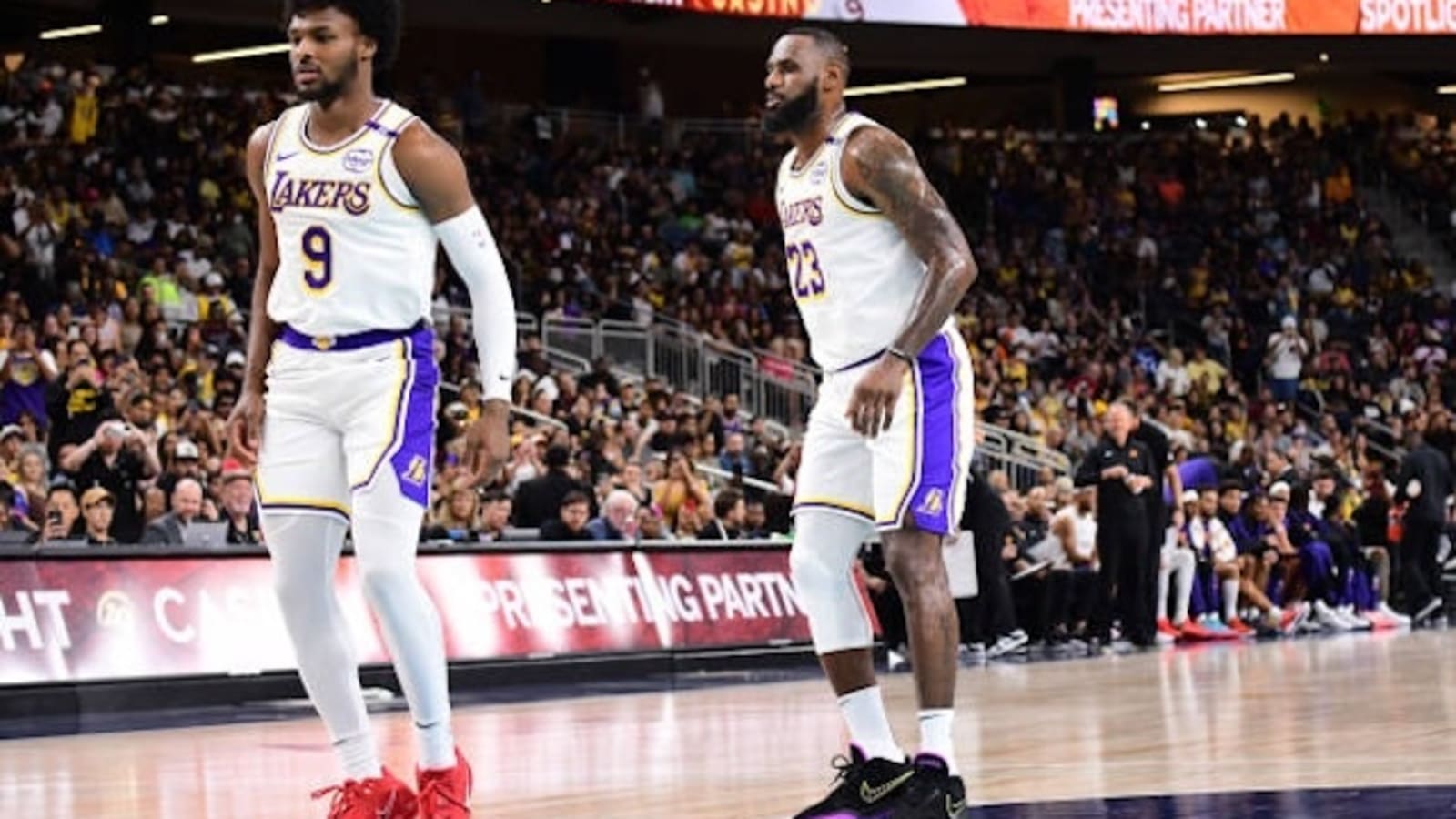 Watch: Bronny & LeBron James Make History Sharing Floor Together For First Time