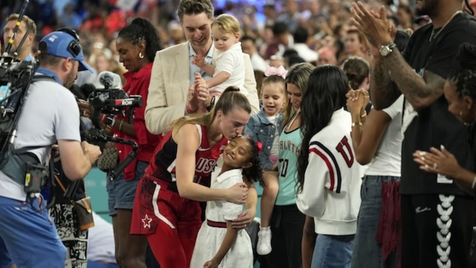 Watch: Sabrina Ionescu Embraces Kobe Bryant’s Family Following Team USA’s Gold Medal Victory