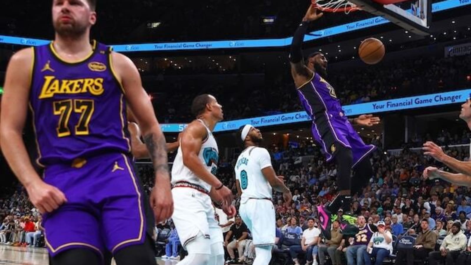  Luka Doncic & LeBron James Recreate Iconic Dwyane Wade Photo