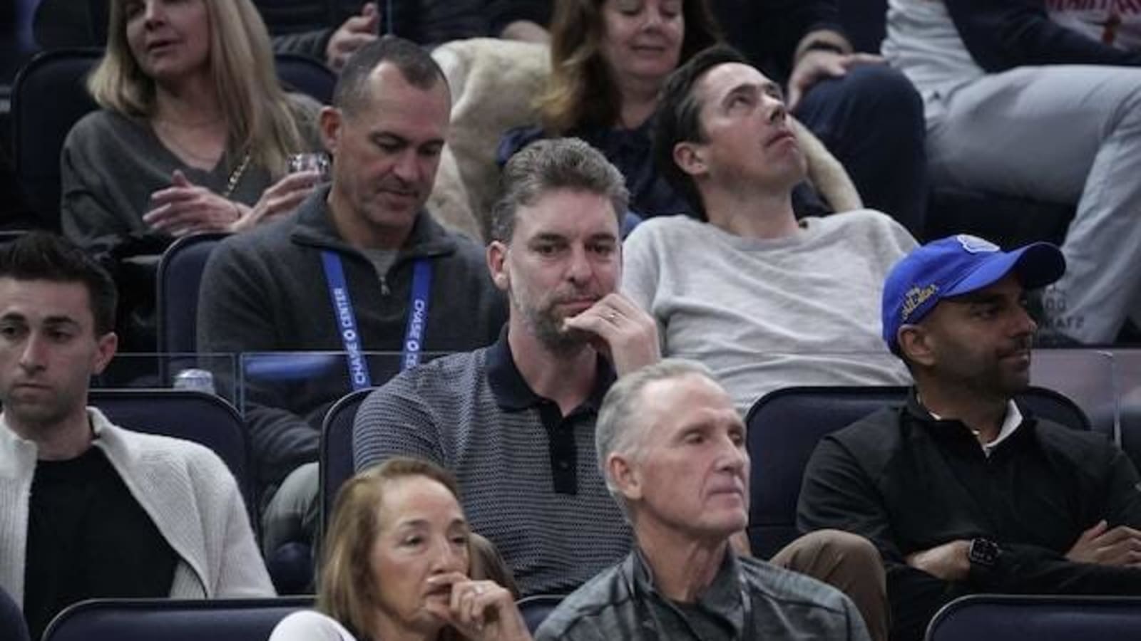 Watch: Pau Gasol Visits With Rob Pelinka At Practice
