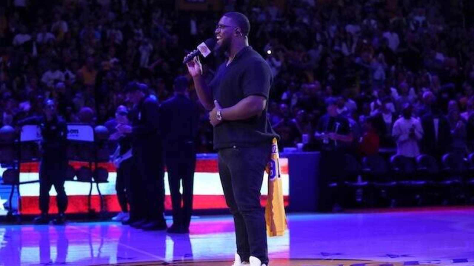 Watch: Kobie Turner Sings National Anthem At Lakers Game Vs. Warriors