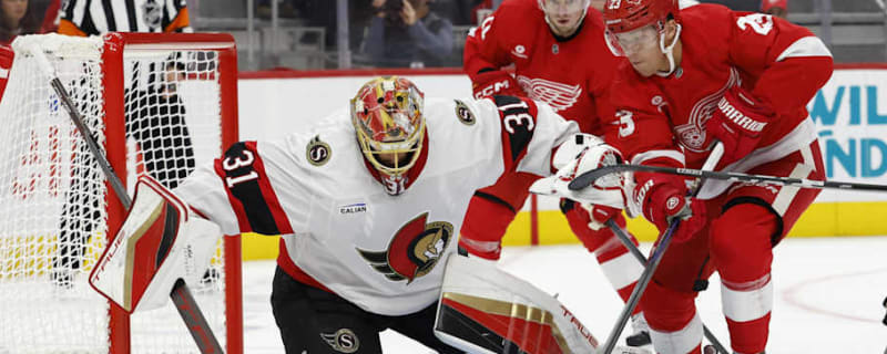 Senators Goalie Leaves Game After Rough Collision