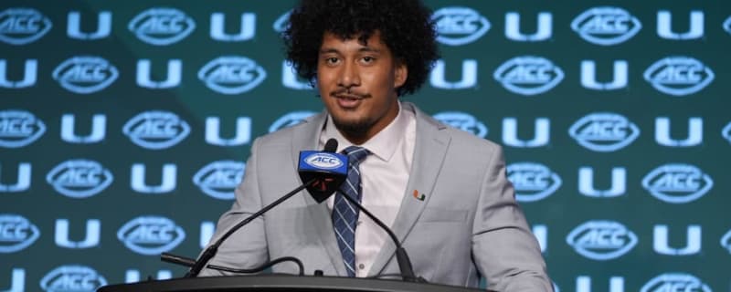 Everything Francisco Mauigoa Said During Miami Press Conference At ACC Kickoff