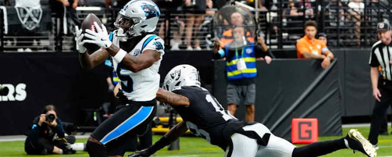 Raiders cornerback does his best to avoid making a play on the ball