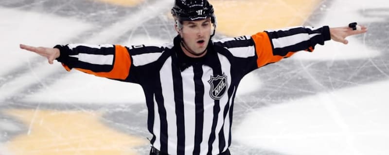 NHL Ref Recovering After Collision With Avalanche Defender