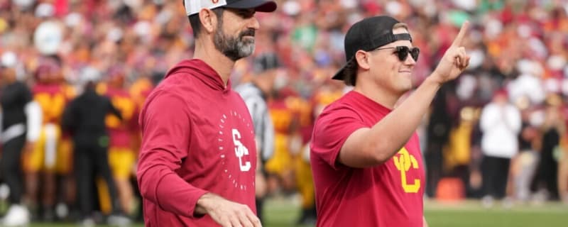 Mark Prior & Landon Knack Celebrated During USC Football Game Against Notre Dame