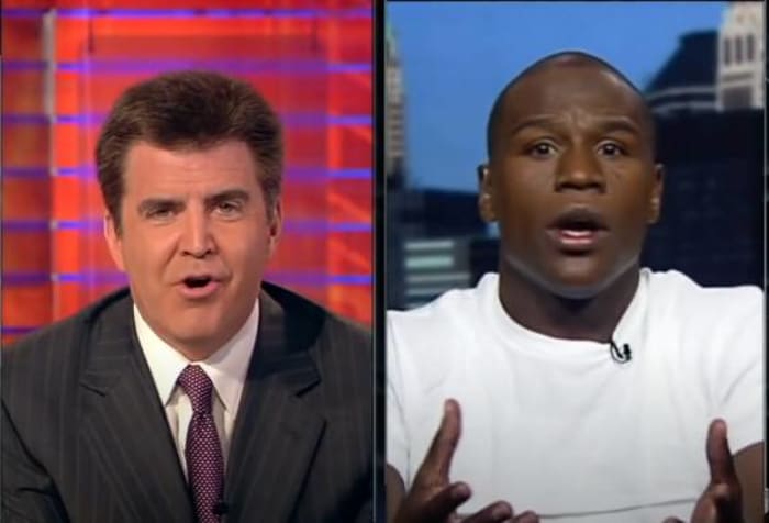 Floyd Mayweather with Brian Kenny