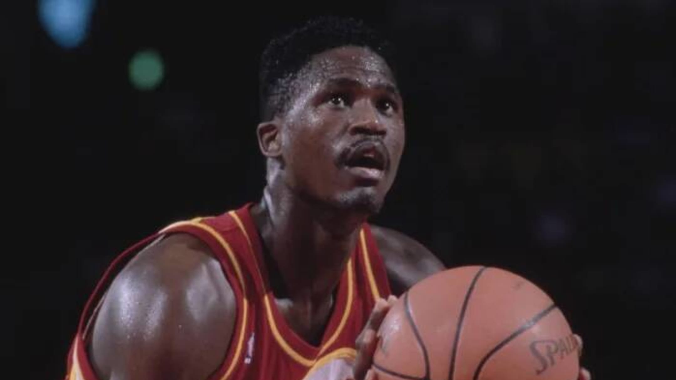 Portrait of Atlanta Hawks forward Dominique Wilkins and his wife