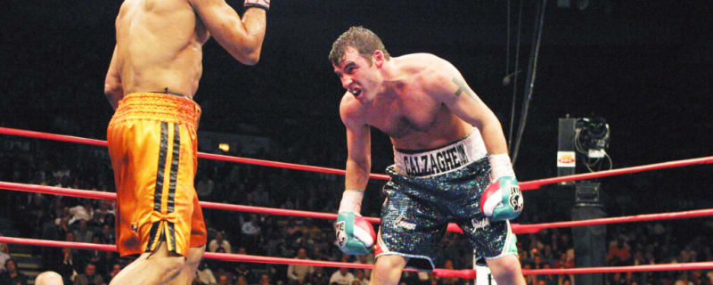 Joe Calzaghe survived first-round knockdown in his final fight to retire undefeated