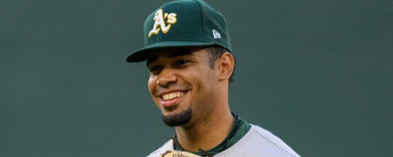 A’s shortstop suffers leg injury running to first base