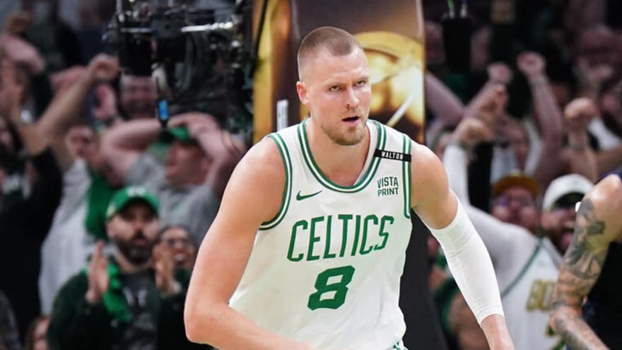 Watch: Celtics' Kristaps Porzingis starts hot in his return