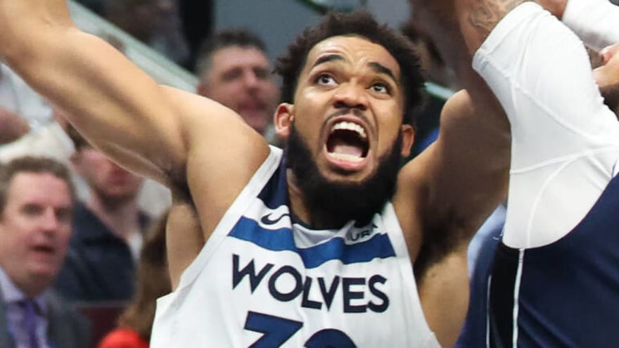 Watch: Timberwolves roll the dice with KAT's foul trouble