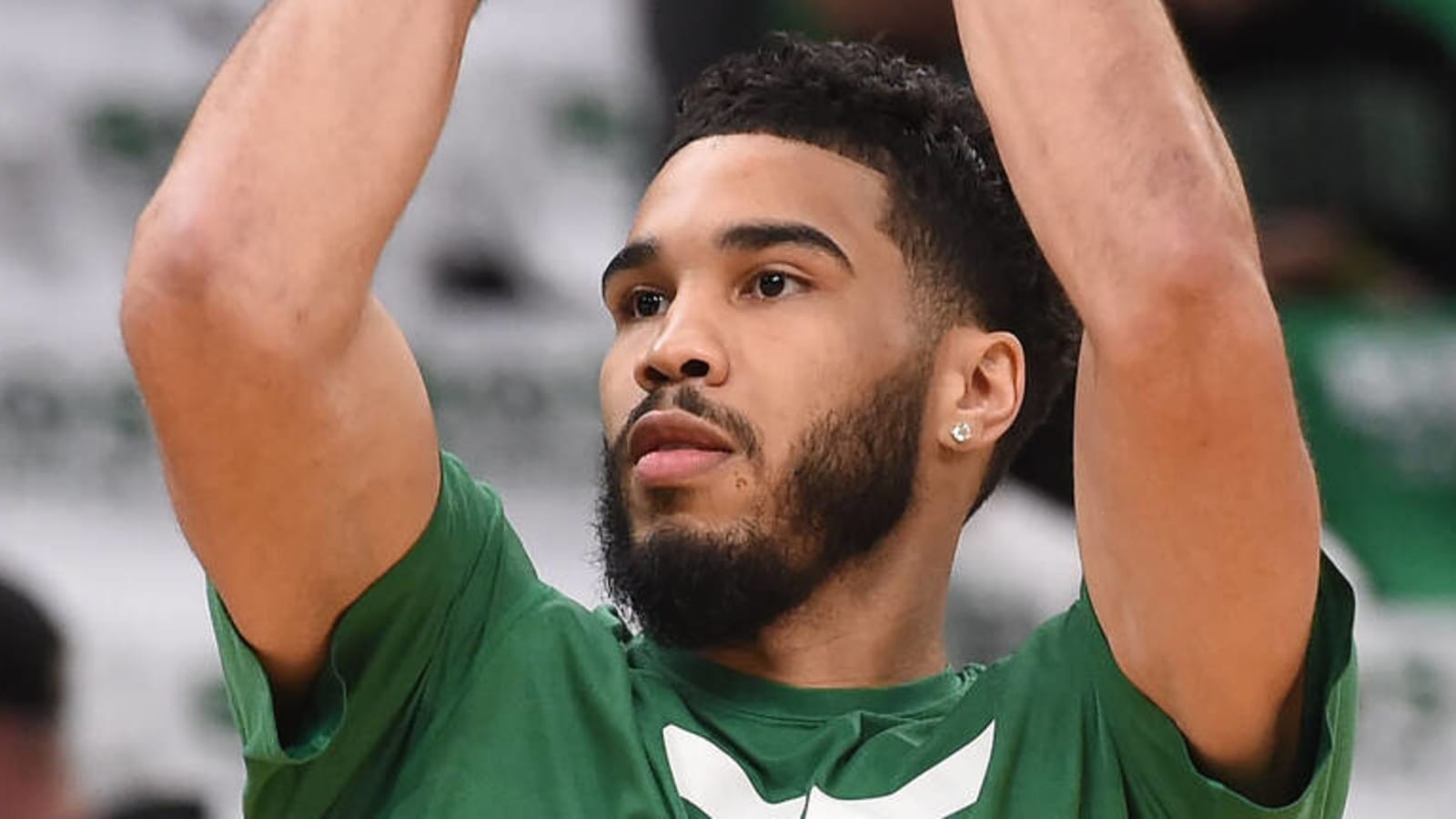 Jayson Tatum reacts to meme comparing him to wax statue of Michael B. Jordan