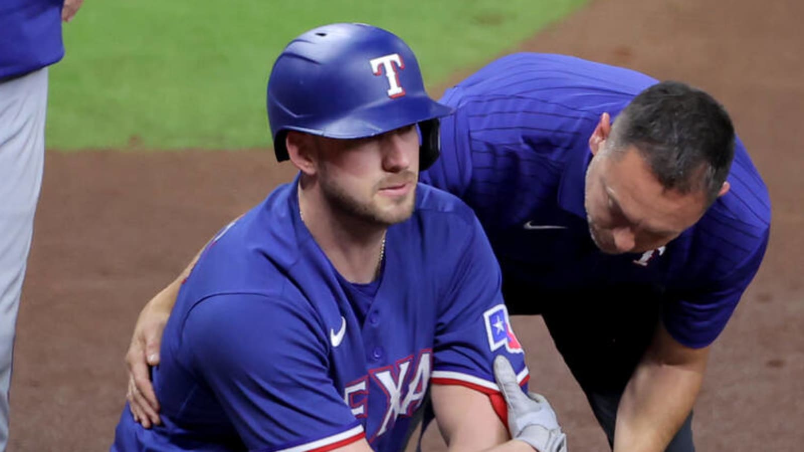 Rangers' Mitch Garver has no fractures in rib cage