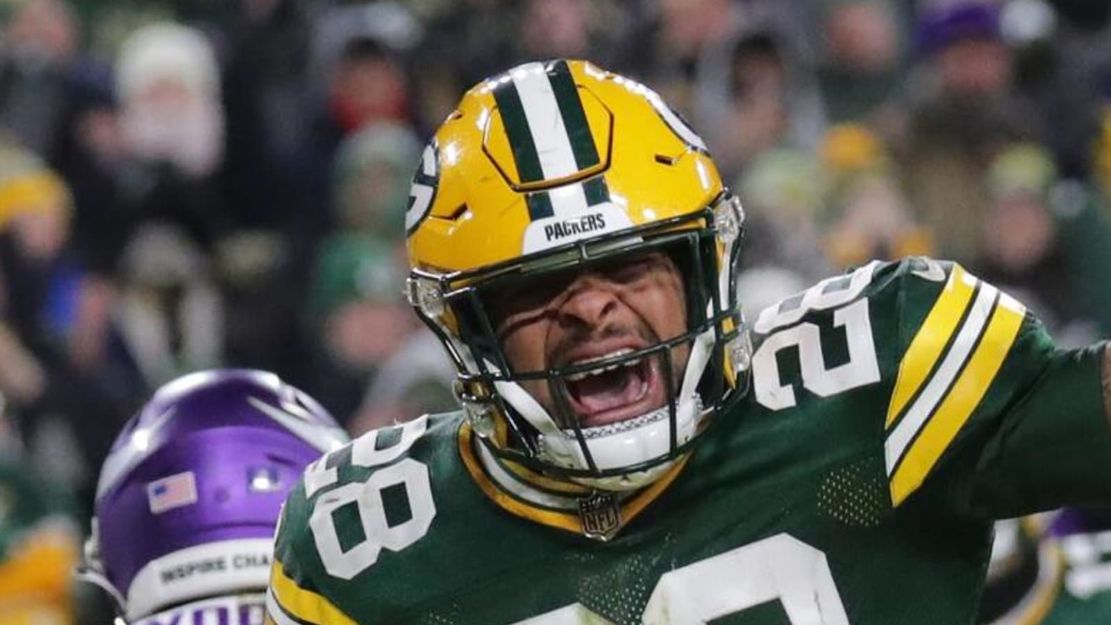 Packers' A.J. Dillon got in trouble with security at Lambeau Field soccer match