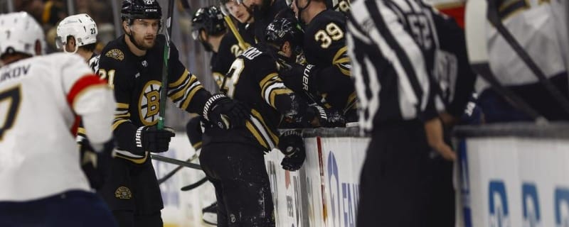 Bruins F Brad Marchand skates, will travel to Florida