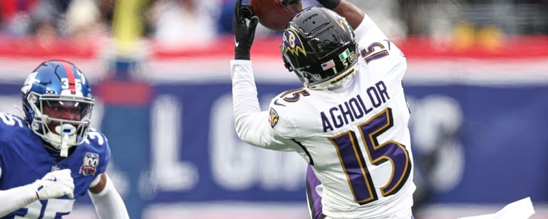 Ravens WR Nelson Agholor ruled out vs. Steelers