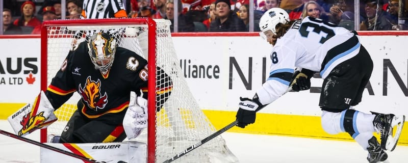 Pair of goals by Lawson Crouse helps Utah get past Flames