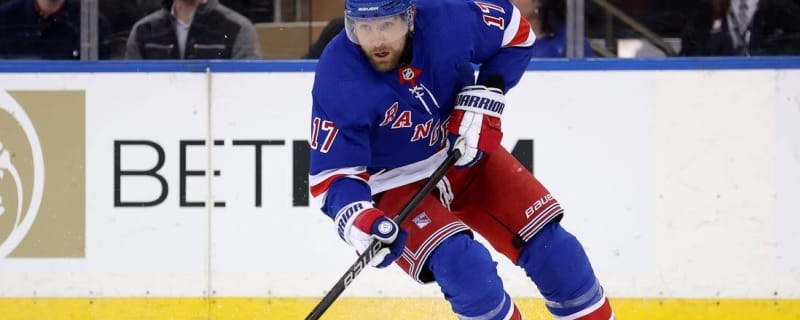 Rangers F Blake Wheeler (lower body) leaves with injury