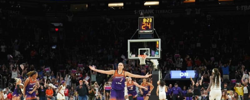 Astou Ndour-Fall of the Chicago Sky reacts after a Phoenix Mercury News  Photo - Getty Images