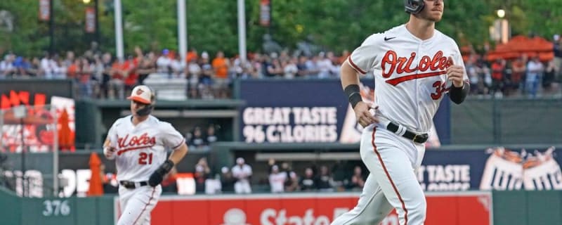 Baltimore's Adam Frazier operating second base in Tuesday's ALDS Game 3  matchup