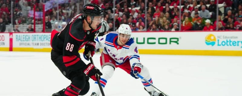 OT win moves Rangers to brink of sweeping Hurricanes