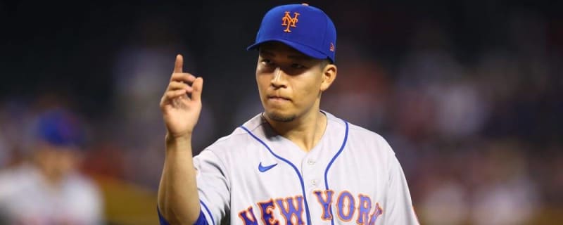 National League's Kodai Senga, of the New York Mets, speaks during