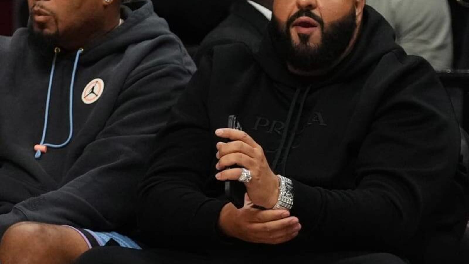 DJ Khaled Brings Pillow to NBA Game for His Air Jordans