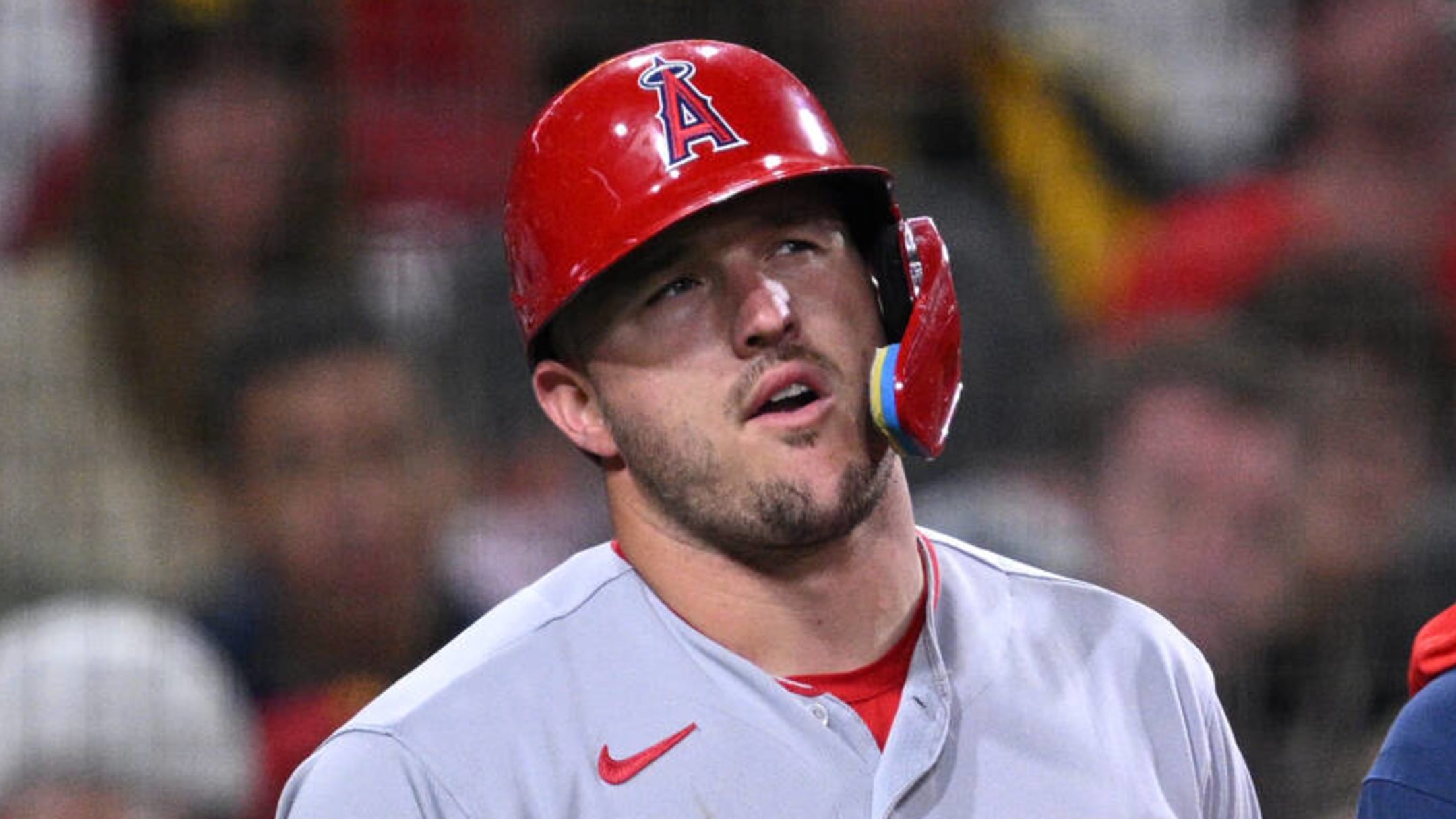 Mike Trout Los Angeles Angels Unsigned Batting Photograph