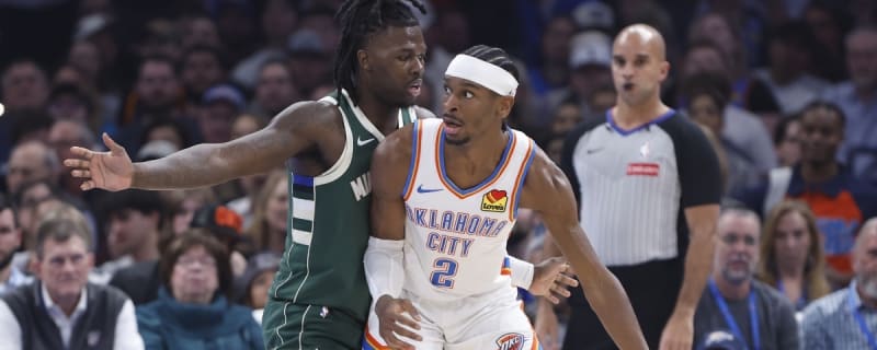 Shai Gilgeous-Alexander crosses Chris Livingston, makes him fall in Thunder vs. Bucks