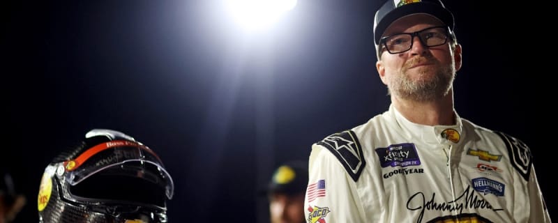 Dale Earnhardt Jr. reacts to Jeremy Clements reviving 2008 Amp Energy paint scheme at Roval