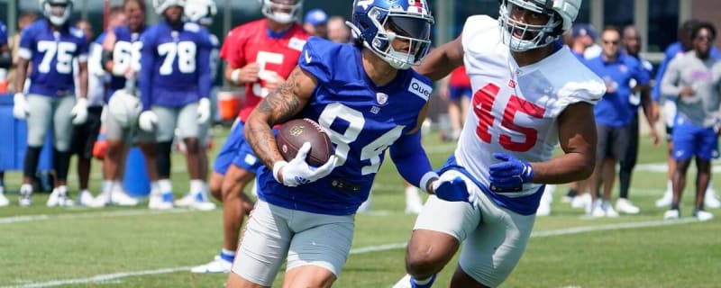 Jalin Hyatt hauls in first NFL touchdown catch for New York Giants