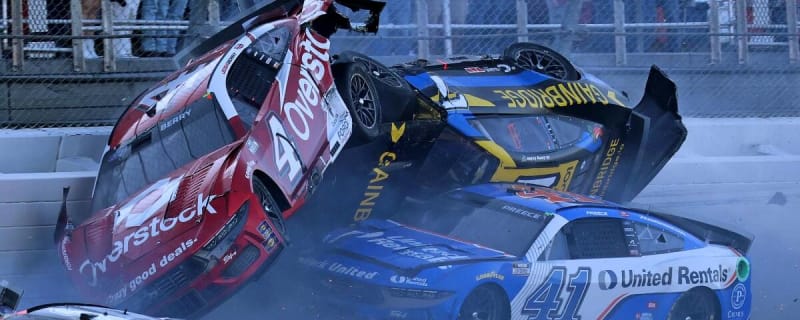 Photos show shocking aftermath of Corey LaJoie, Josh Berry’s last lap wreck at Talladega