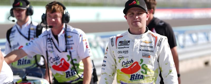Justin Haley, Spire Motorsports unveil wild denim-button-down firesuit in partnership with Chili’s