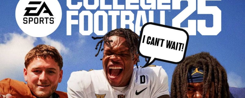 Travis Hunter, Quinn Ewers, Donovan Edwards react to College Football 25 cover