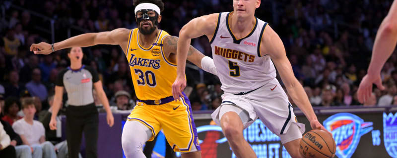 Denver Nugget Hunter Tyson Clowns  Reporter in Postgame Rivalry Moment