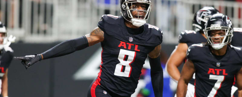 Kyle Pitts reacts to Falcons picking up his fifth-year option