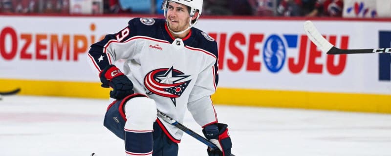 Blue Jackets’ Yegor Chinakhov leaves game vs. Canadiens with upper-body injury