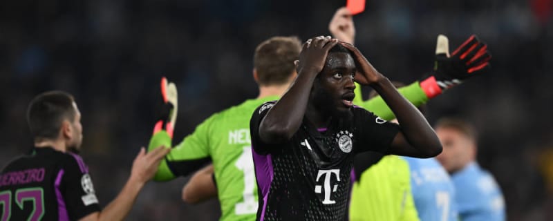 Dayot Upamecano Sent Off for Ugly Foul As Bayern Munich Lose at Lazio