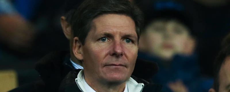 New Crystal Palace Manager Oliver Glasner Watches Draw at Everton From Stands