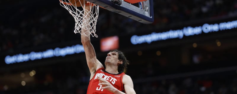 Houston Rockets' Tari Eason poses for a photograph during an NBA